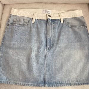 Frame Le Mini Denim Two-Tone Skirt NWOT Size 31